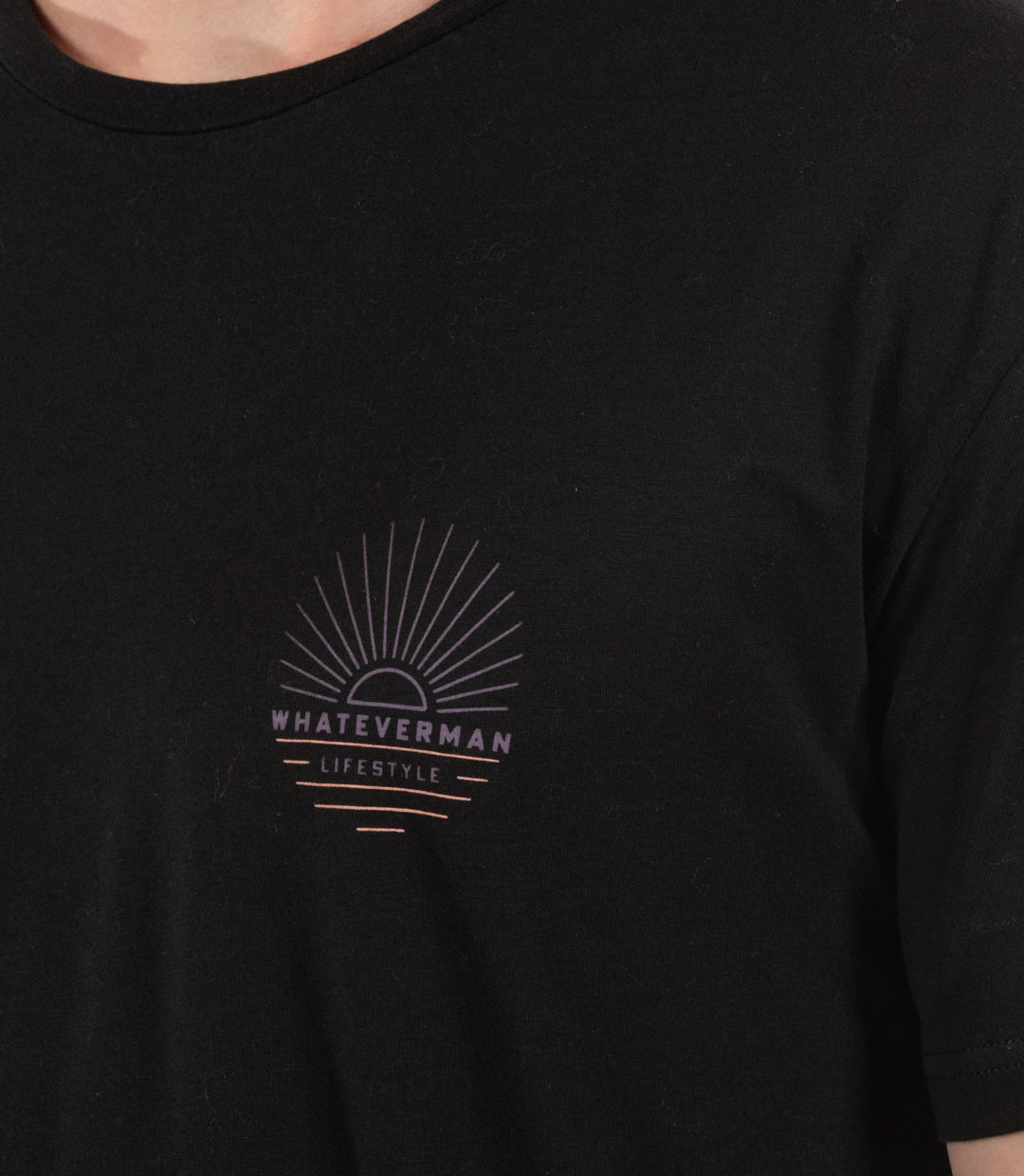 Whateverman Men In The Wild Tshirt Black Detail 1