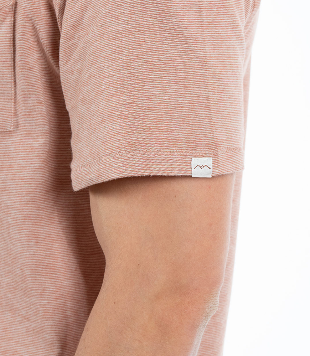 Whateverman Men Logo Stripe Tshirt brown Detail 1