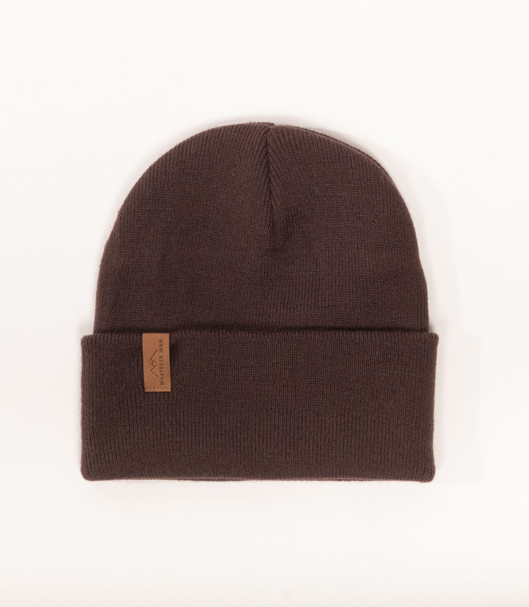 Whatever Man Basic Beanie Logo Leather 2