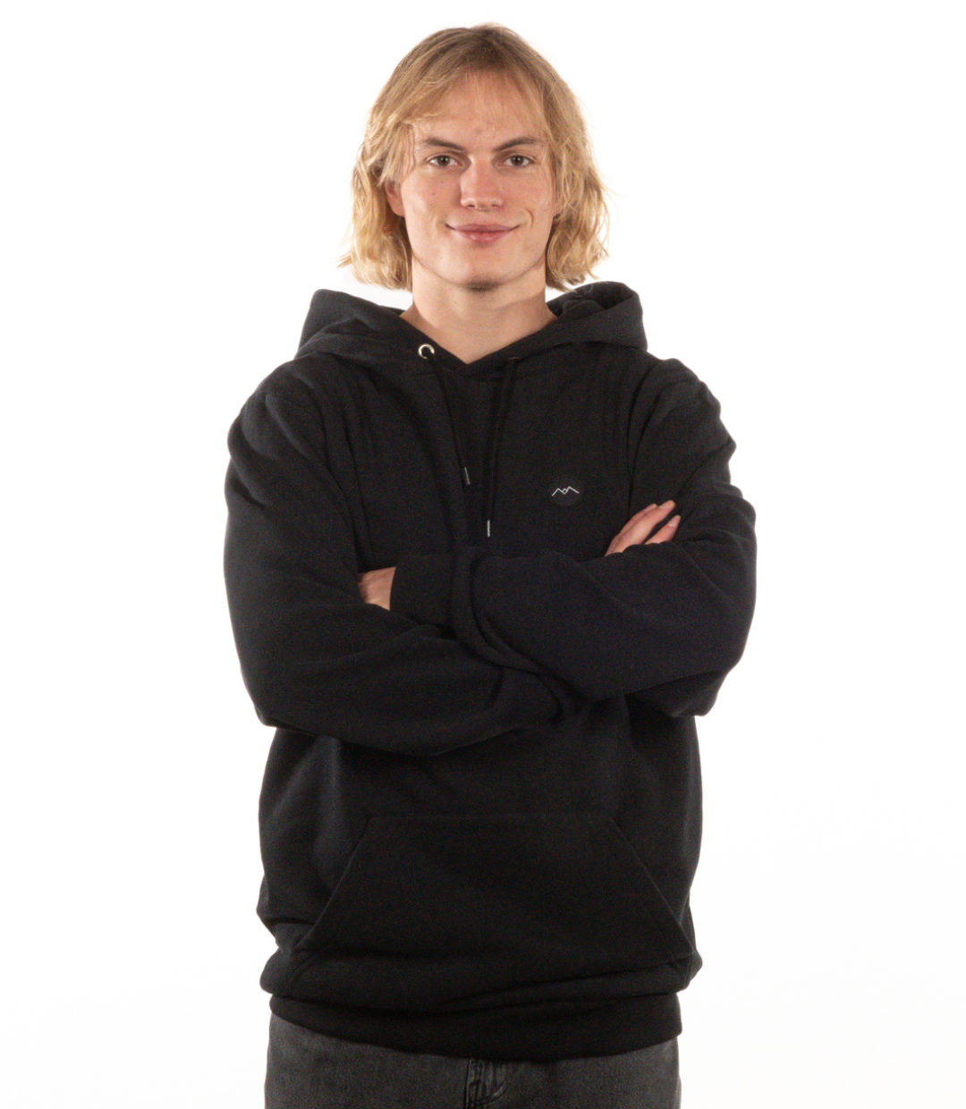 Whateverman Men Logo Patch Hoodie Black 1