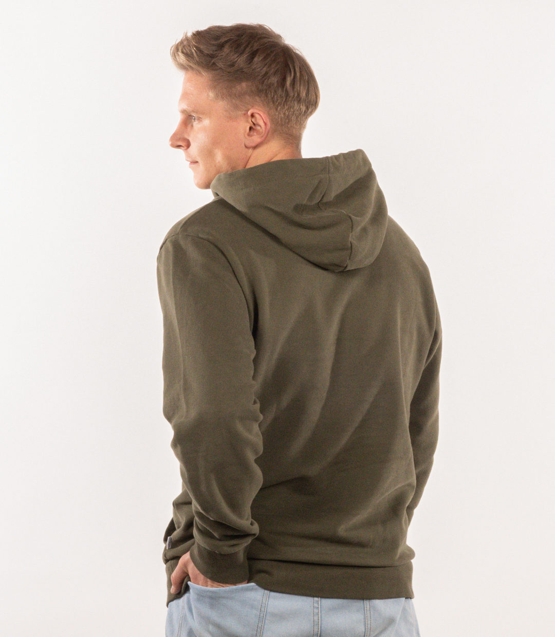 Whateverman Men Logo Patch Hoodie Green 2