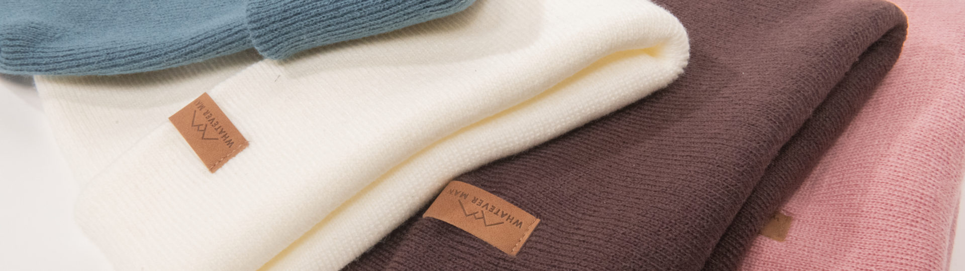 Whatever Man Basic Beanie Logo Leather Header 2