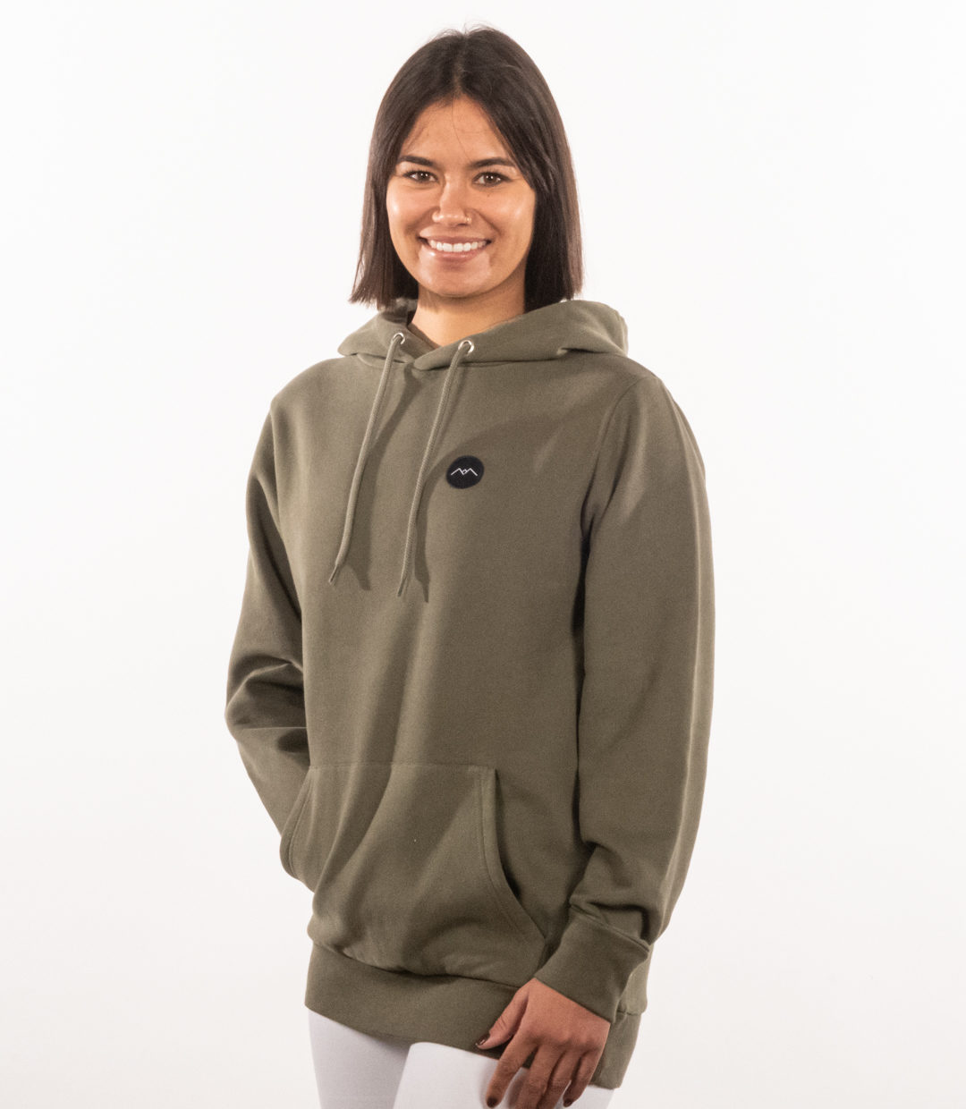 Whatever Man Women Logo Patch Hoodie green 1