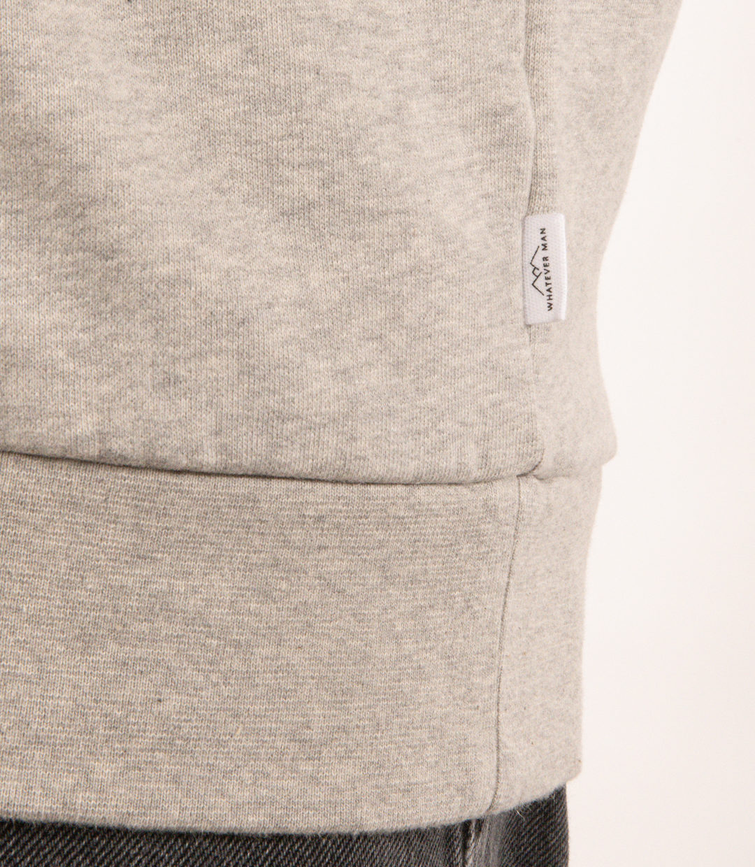 Whateverman Men Logo Crew Grey Detail 1