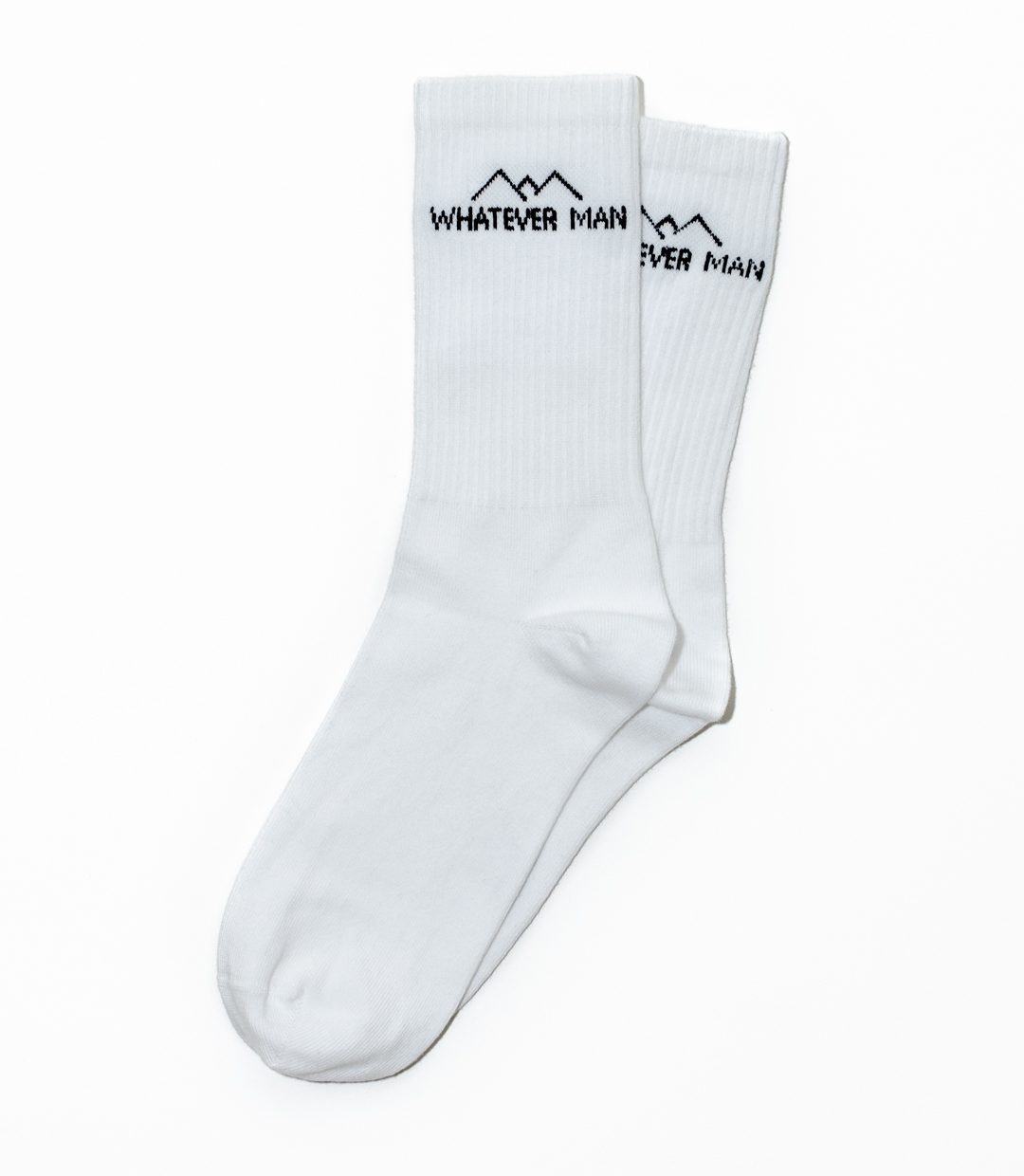 Whatever Man Sock Logo white 1 1