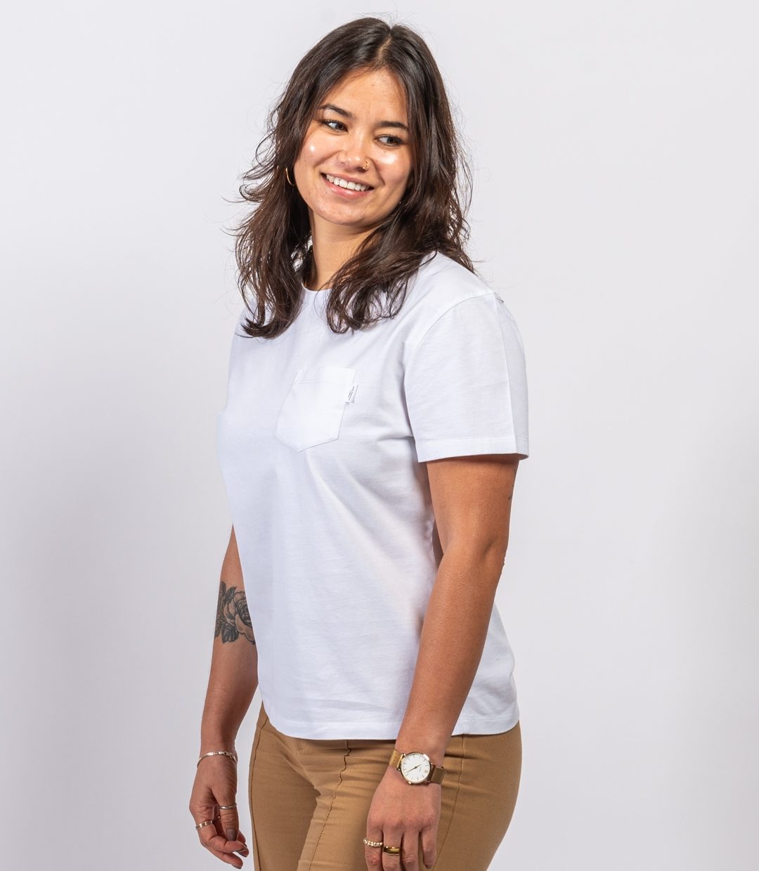 Whatever Man Women Basic Pocket White 1